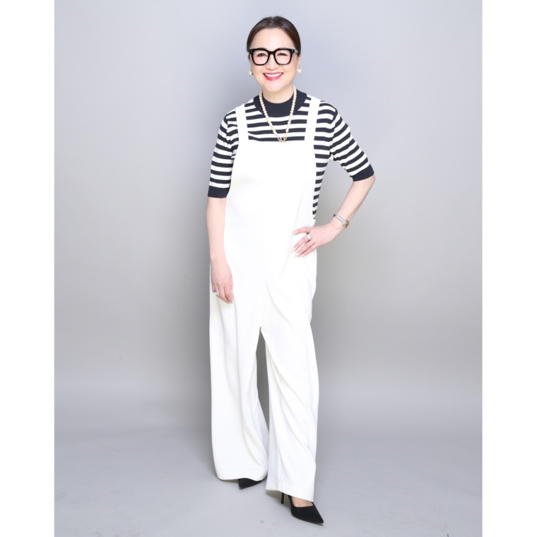 ANNE COQUINE ツイル大人スタイルアップオールインワン