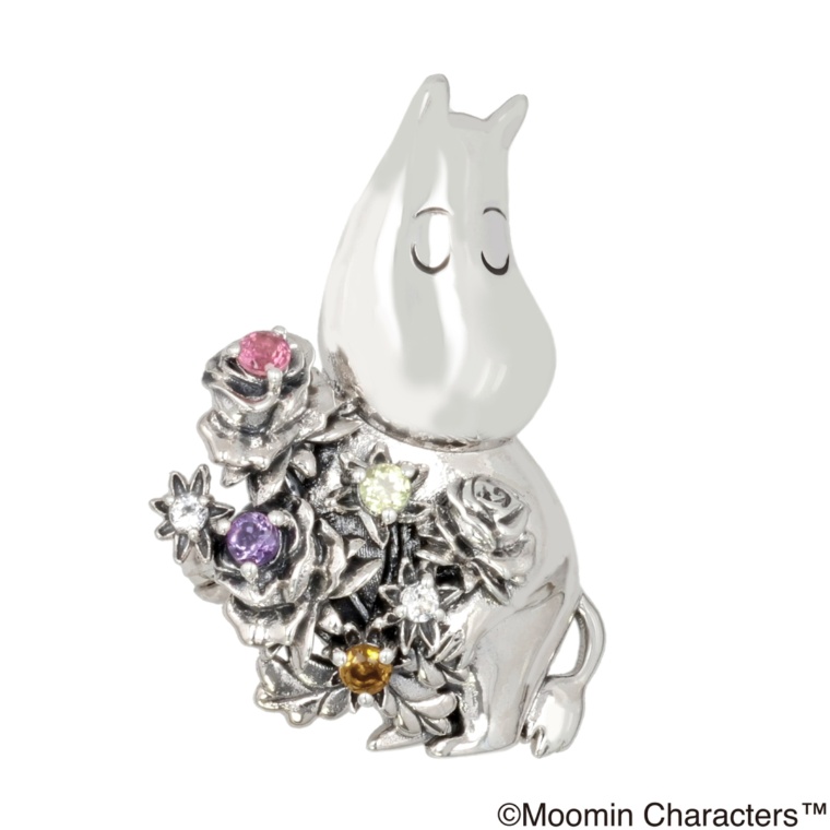 ムーミン シルバー925花束ムーミンブローチ