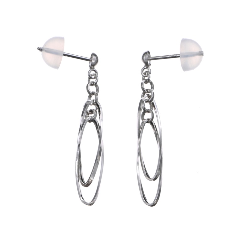 純プラチナ/18KWG ティアライン イヤリング/ピアス