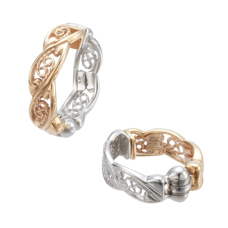 10KYG/SV リバーシブル グレースツイスト ピアリング