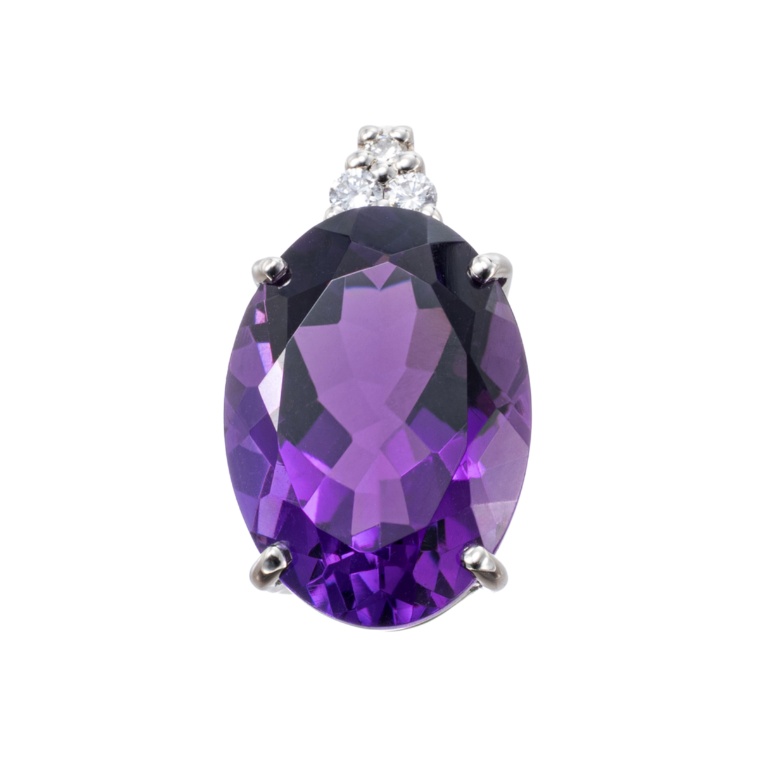 アメシストPT950ペンダントヘッド5.0ctUP