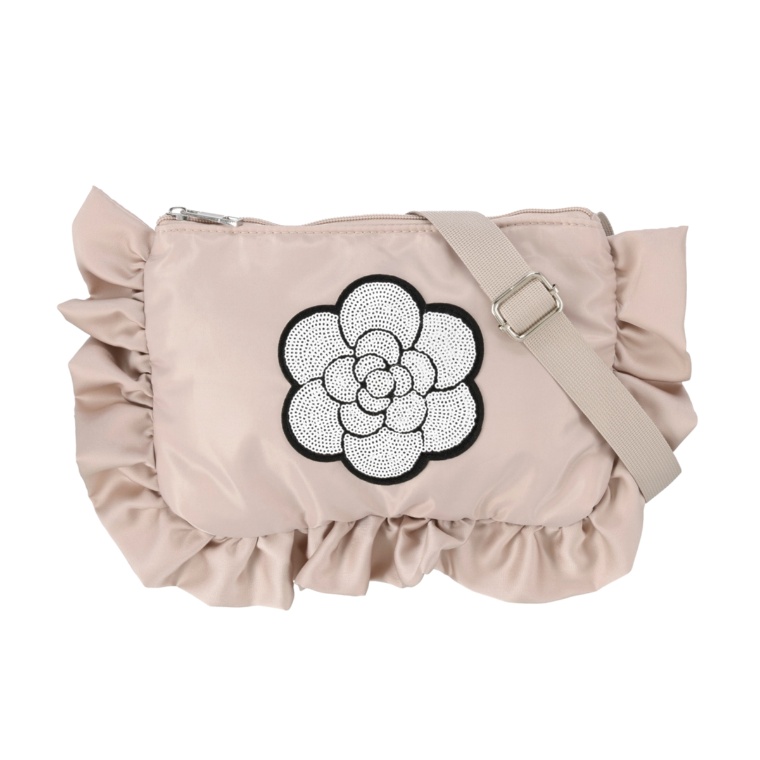 &LOVE カメリアスパンコールふりるポシェット