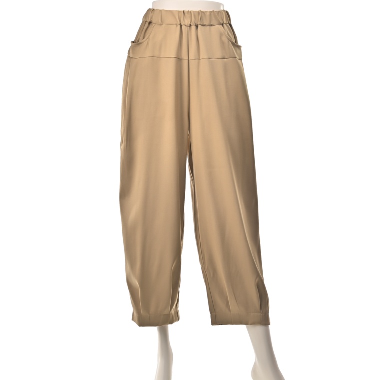 ModdedAnce 裾タックデザインコクーンパンツ