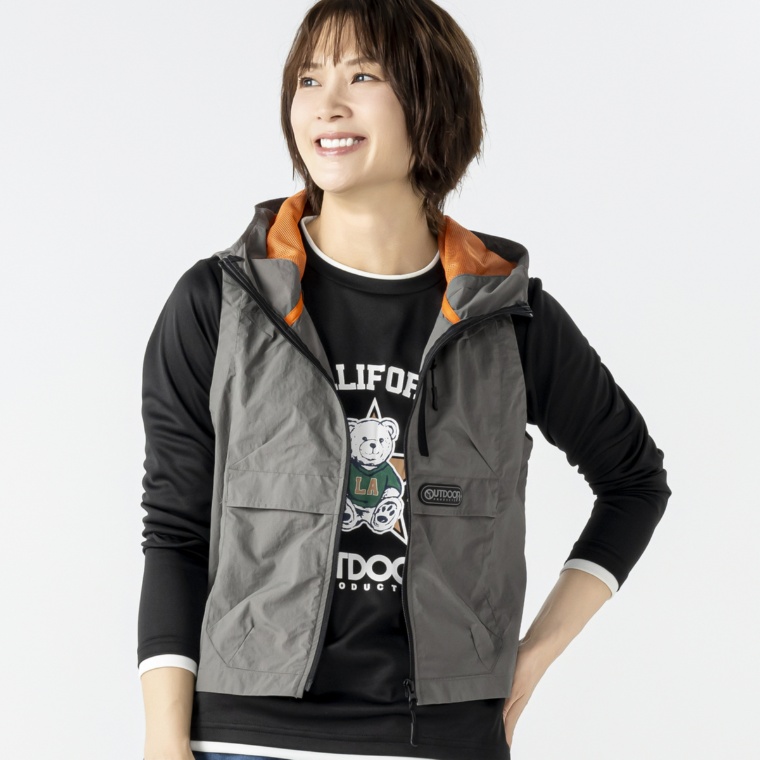 OUTDOOR UVミリタリーフーディーベスト