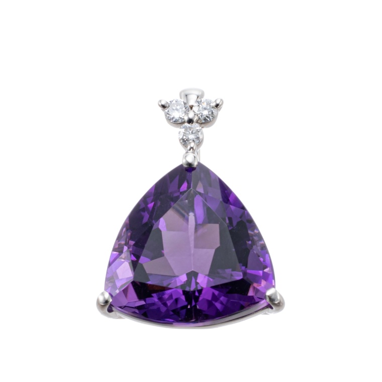 アメシストPT950ペンダントヘッド3.0ctUP