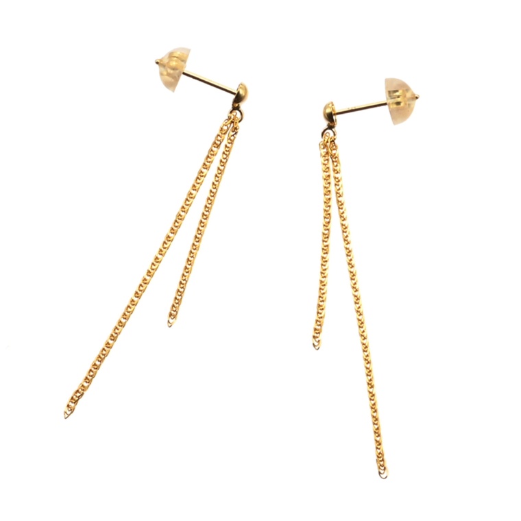 マエストロ 純金/18K シャイニーカットスピガイヤリング/ピアス