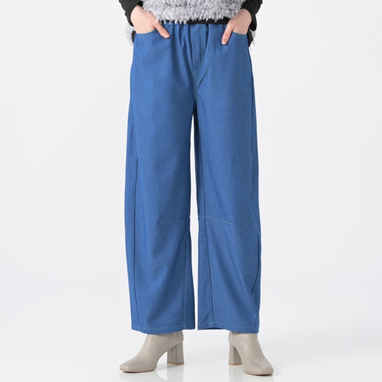 Re:Birth＋ 配色ステッチカーヴィシルエットデニム