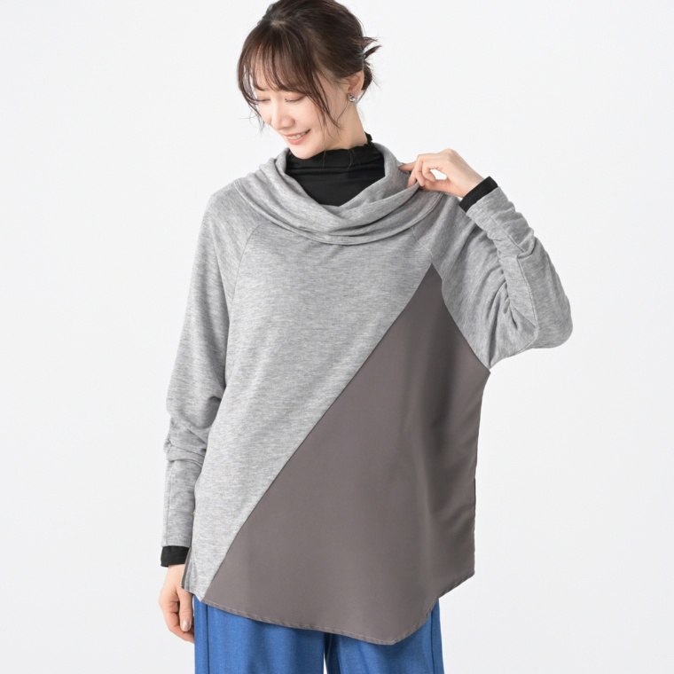 Re:Birth＋ アシンメトリーオフタートルプルオーバー