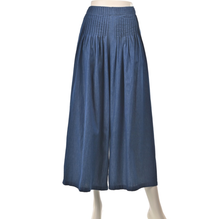 tegami ウエストタック デニムワイドパンツ