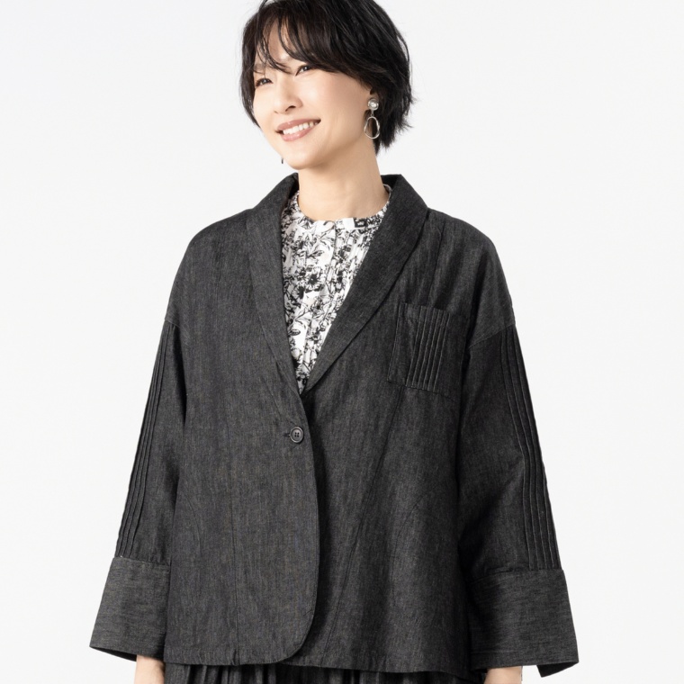 tegami 袖ターンバック デニムジャケット