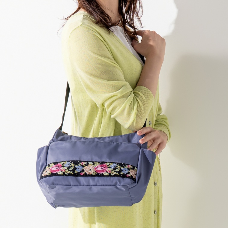 レイクアルスター シェニールライン撥水軽量ショルダーバッグ