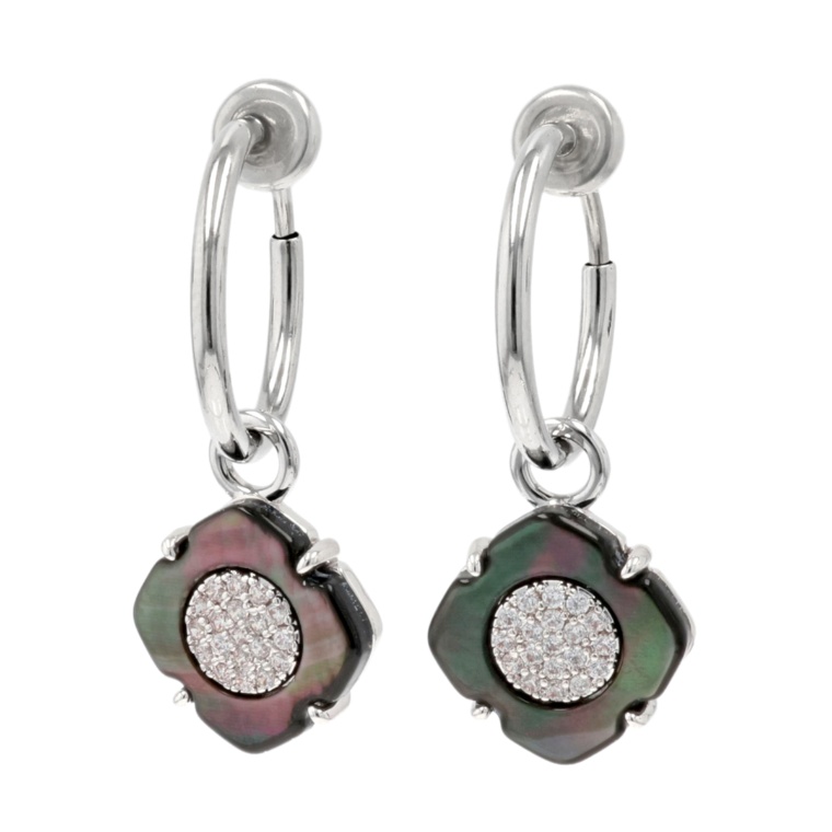 TarTar シェル&キュービックジルコニアイヤリング[マノラ]