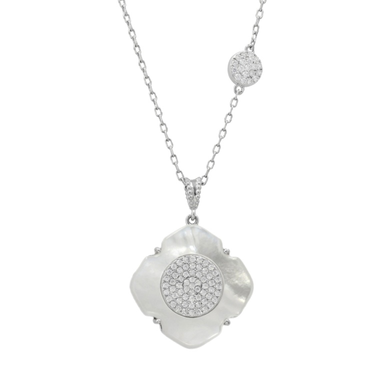 TarTar シェル&キュービックジルコニアネックレス[マノラ]