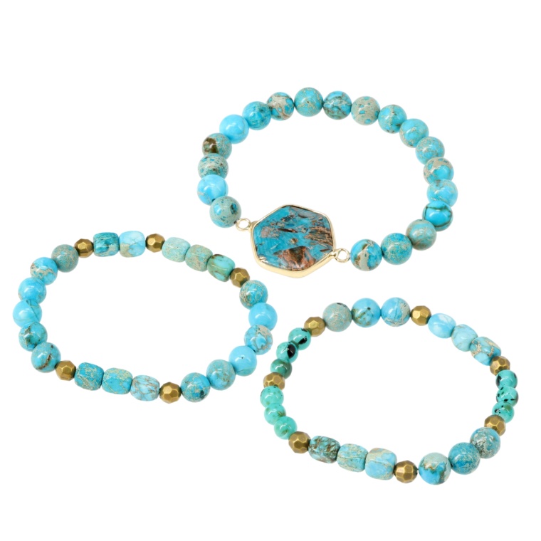 TarTar ターコイズカラーブレスレットセット[アデラ]