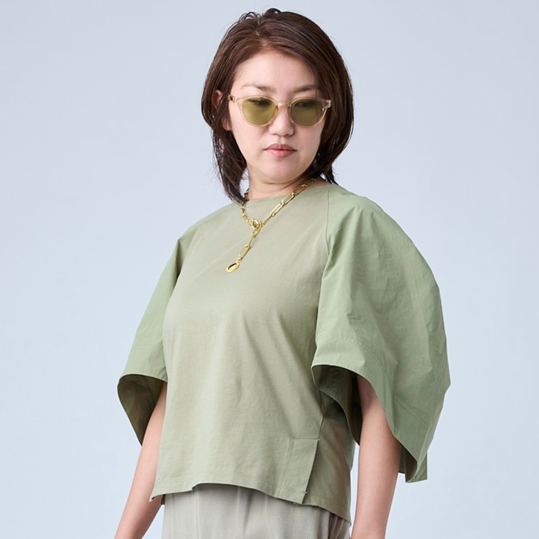 BELLE BOUDOIR ワイドスリーブ半袖Tシャツ