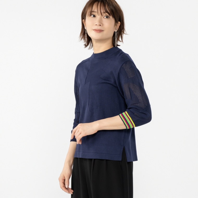 SUPERLADY イナズマジャガードニットプルオーバー