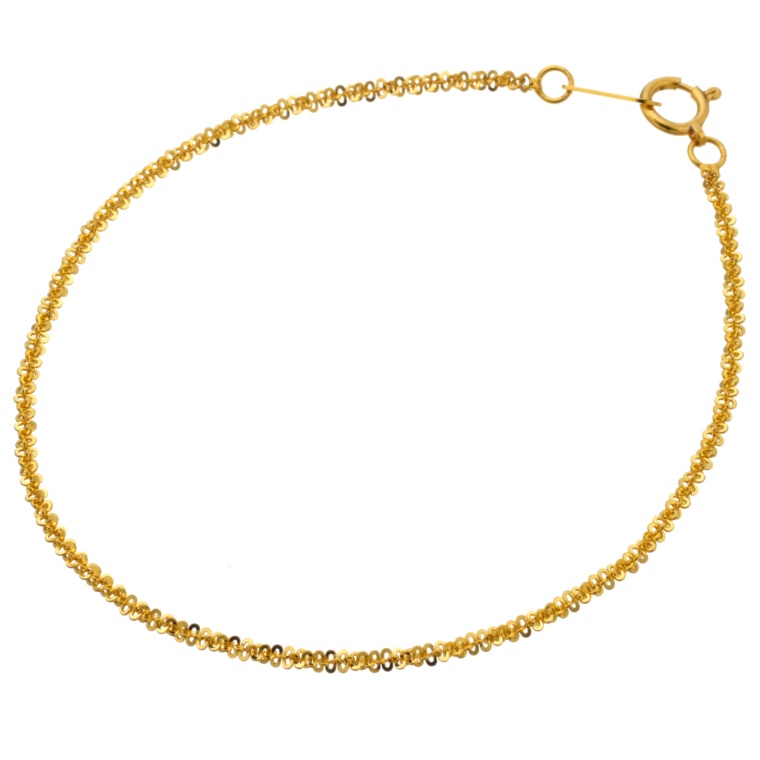 純金 クリスクロスチェーン ブレスレット