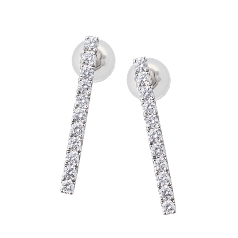 PT カナディアンダイヤモンド ラインピアス 計0.4ctUP