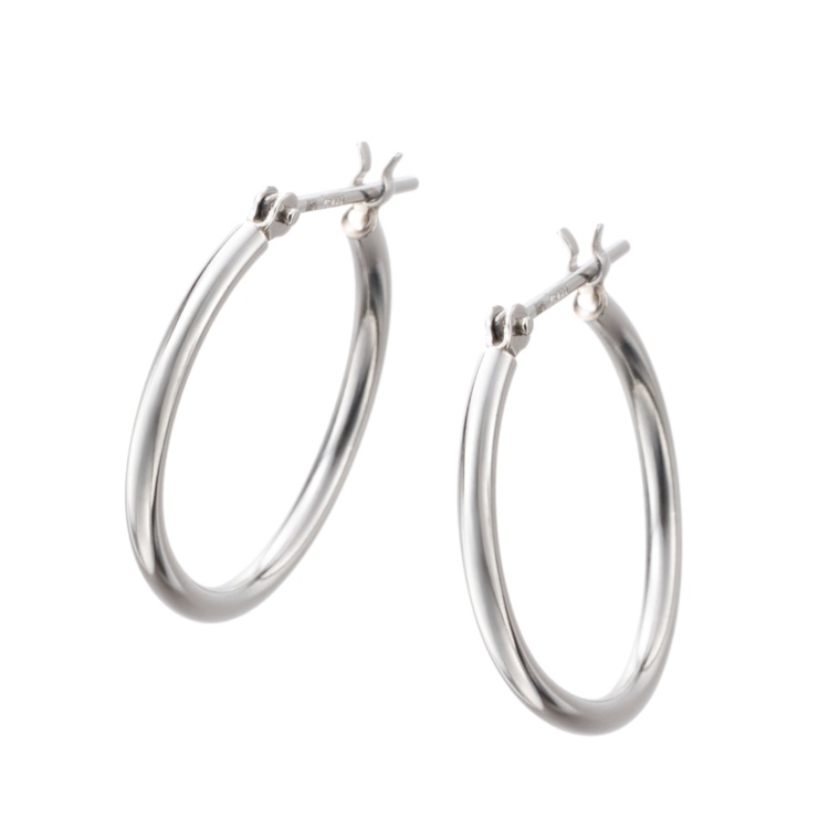 純プラチナ/PT900 フープ イヤリング/ピアス