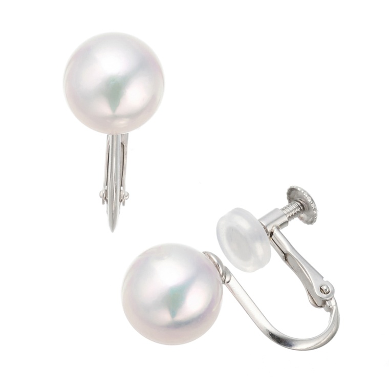 Permore 天女 18KWG アコヤ真珠 イヤリング/ピアス