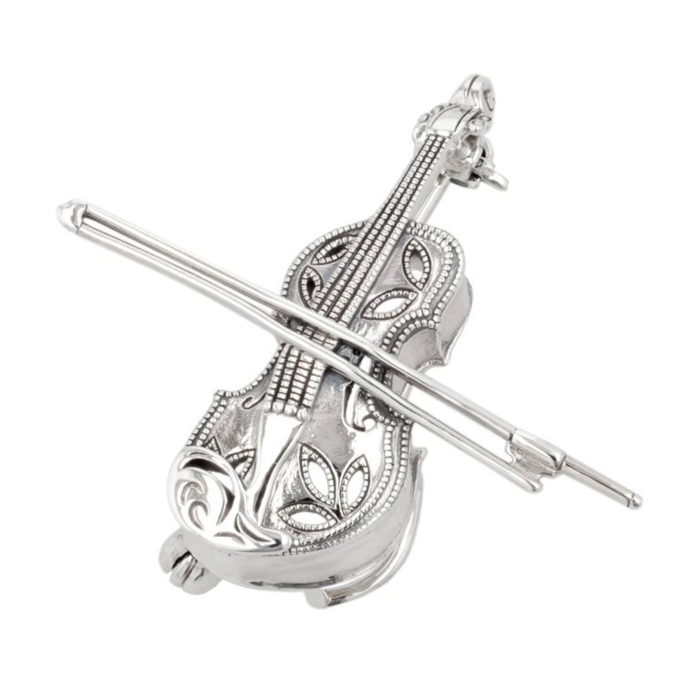 ラフィネ シルバー925 ヴァイオリン ブローチ