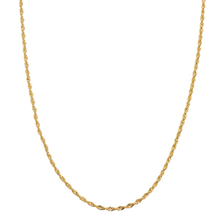 マエストロ 18KYG ホローシャイニーロープチェーンネックレス