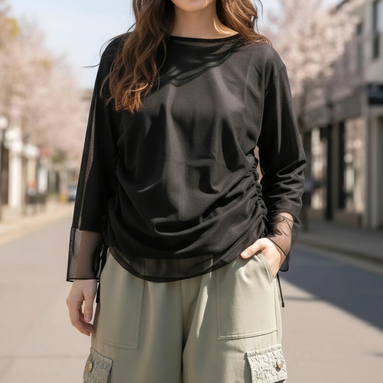 Provador シアーチュール レイヤードカットソー