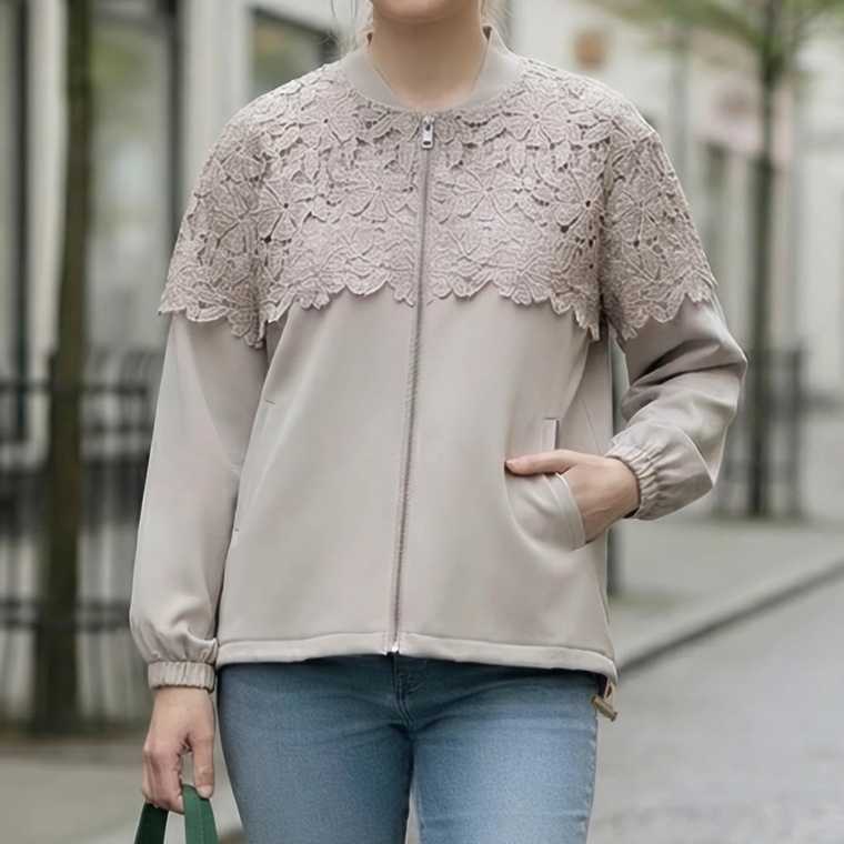 Provador レースミックス ダンボールブルゾン