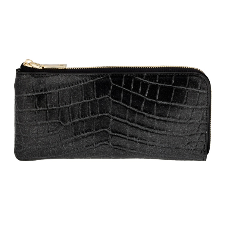 ロダニア クロコエンボスソフトレザースリムウォレット