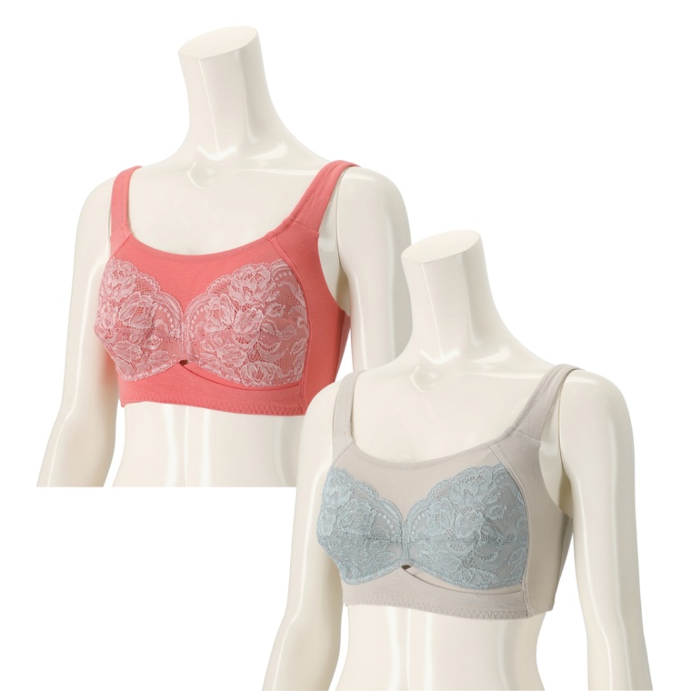 ツインクロス ノンワイヤーブラ　カラーが選べる2点セット