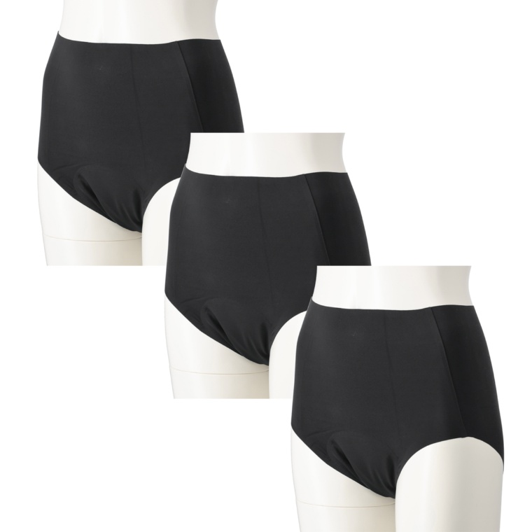 BRNYピース薄くて快適シームレス吸水ショーツ同色3枚組