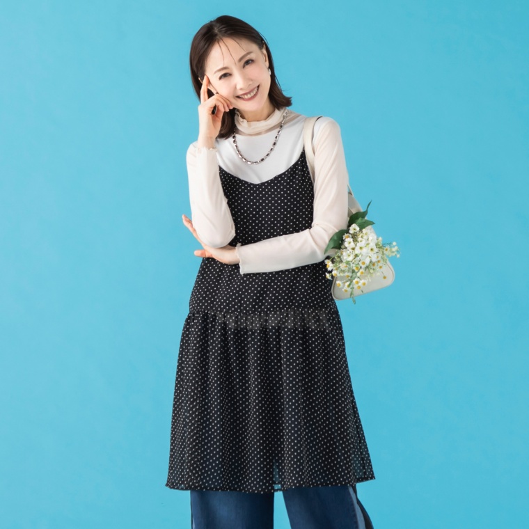 KILA MODA プリントシフォン チュニックワンピース