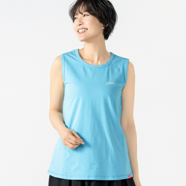 KiKKi ロゴプリントベーシックタンクトップ