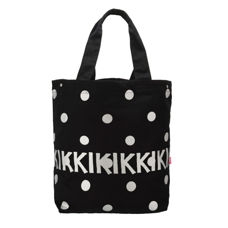 KiKKi 水玉プリント帆布バッグ