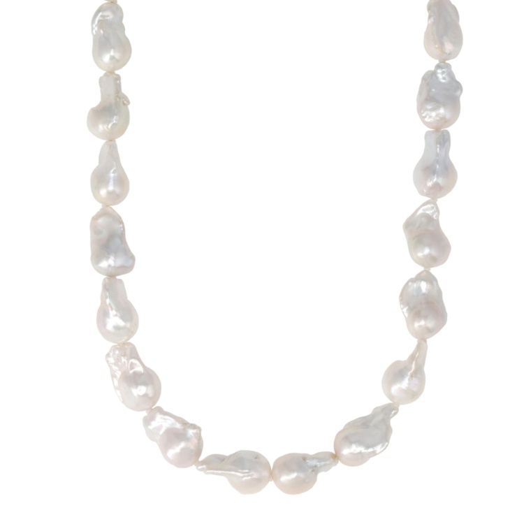 TarTar オーロラリップル真珠大粒バロックネックレス[マイア]