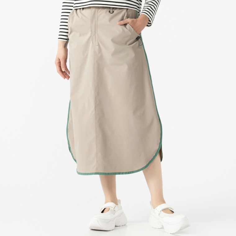 Carney パイピングアクセント すっきりAラインスカート