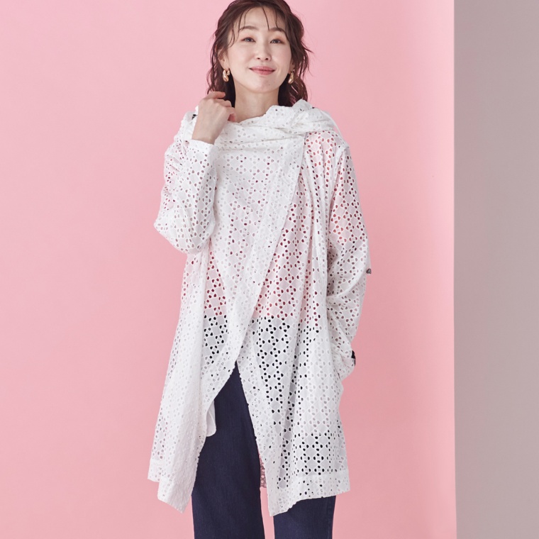 MICHIKO LONDON カットワーク ドレープデザインコート