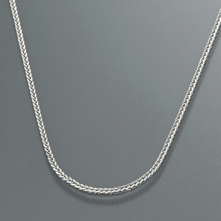 純PTシャイニーカットスピガチェーンネックレススライドアジャスター付