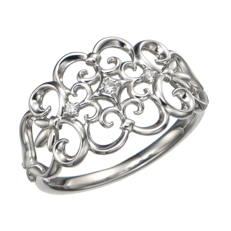 マエストロ 純プラチナ オープンワークリネアデザインリング