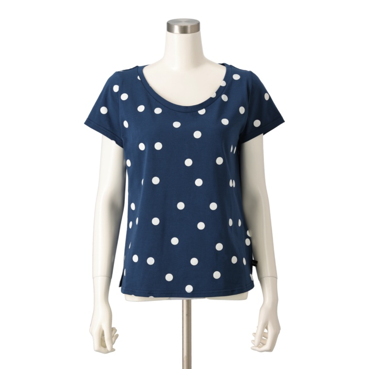 KawaiOkada クリア-ベア天竺ドットプリントTシャツ