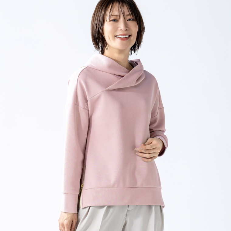 calma デコルテビューティー フーディーチュニック