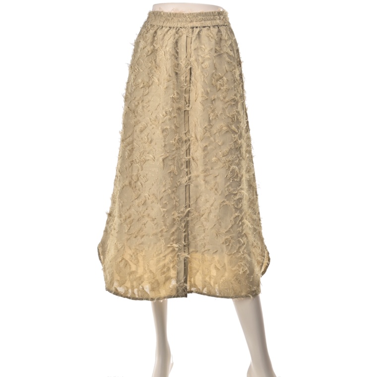 calma シャツ風デザイン カットジャガードスカート