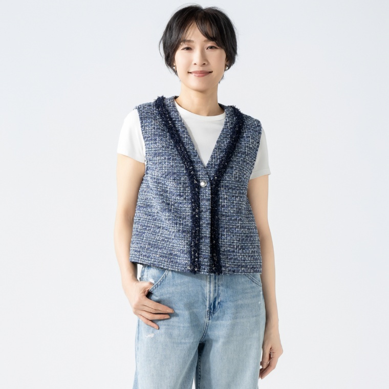 calma モードツイードベスト