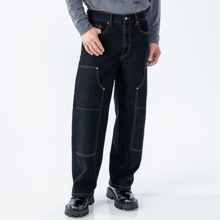 Lucca Uomo alla moda ターンバックストレッチデニム