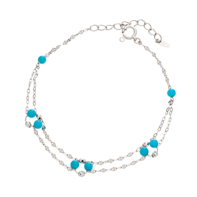 スリーピングビューティートルコ石 純プラチナ ブレスレット