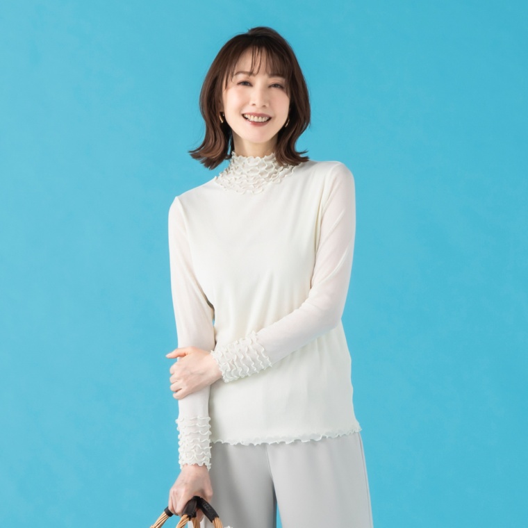 タカシマヤスタイルプリュ チュールデザインプルオーバー