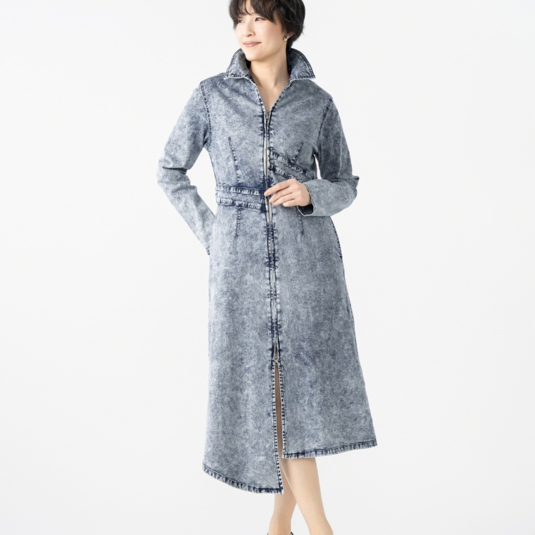 MASAGO ロングデニムワンピースジャケット