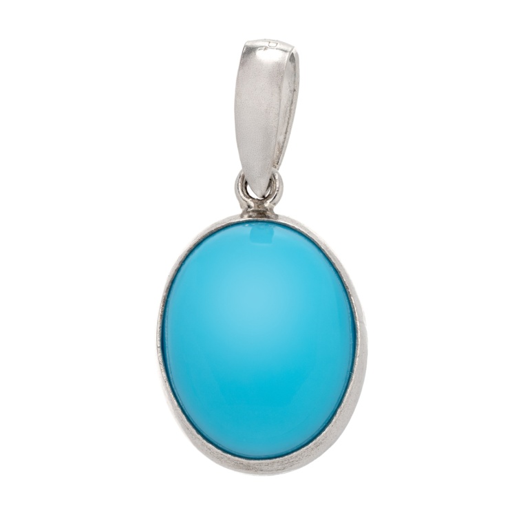 スリーピングビューティートルコ石 純プラチナペンダントヘッド