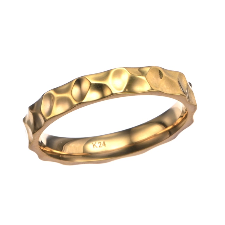 マエストロ 純金 槌目リング