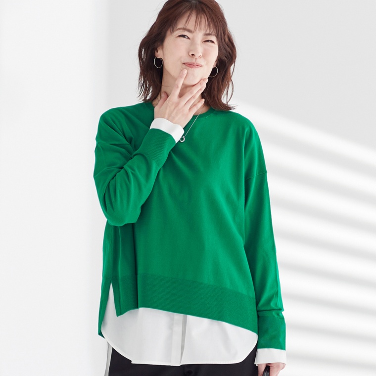 UNFILO マイビューティニット クルーネック ネット限定カラー